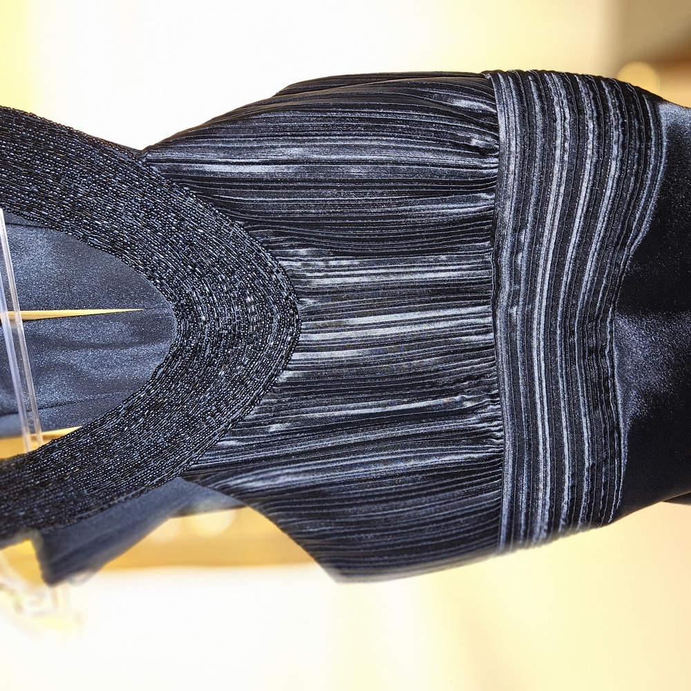 Elegant Black Satin Dress